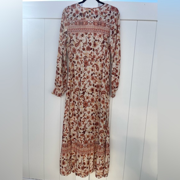 Rip Curl Dessert Dawn Maxi Dress Long Sleeve Small Floral Boho - Picture 6 of 12